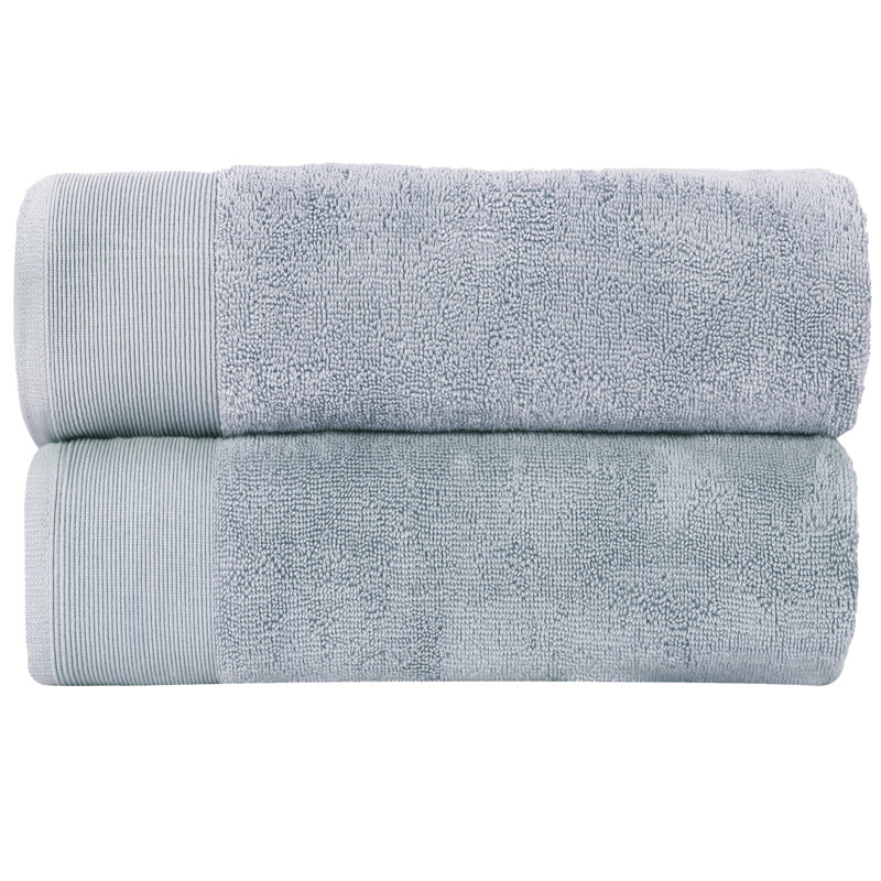 Harbison Cotton Plush Bath Towel, Silver