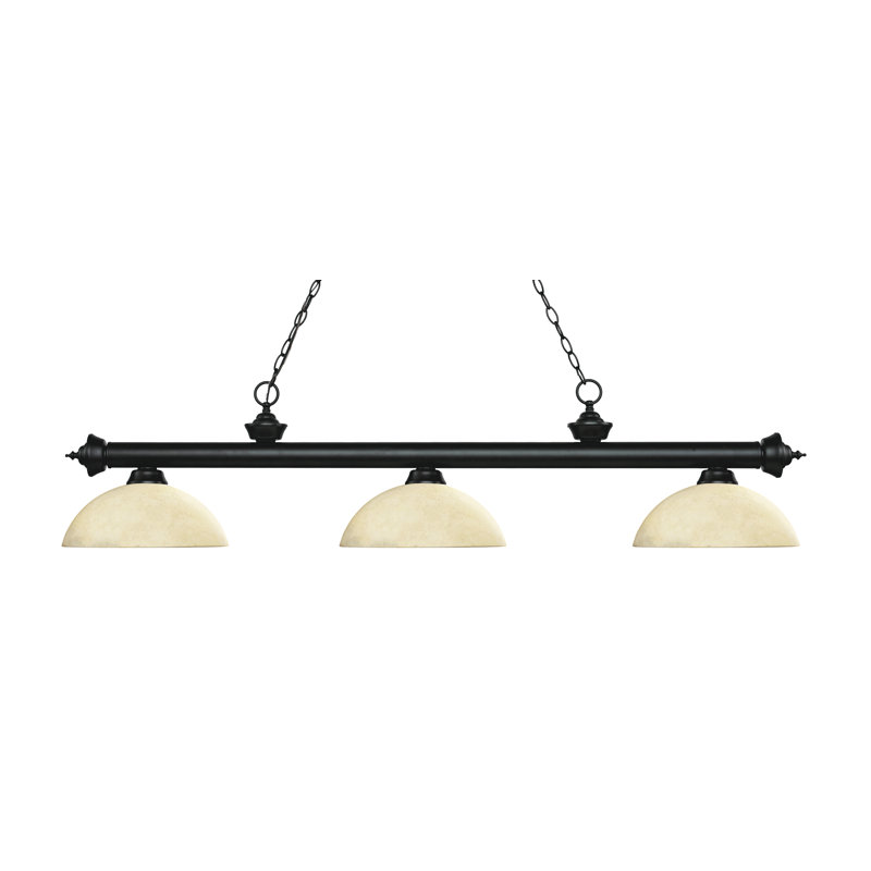 Chevelle 3 - Light Bowl Pendant, Golden Mottle, Matte Black