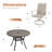 4-Person Patio Dining Set with  Round Metal Dining Table and PVC-coated polyester Swivel Chairs-1951835185