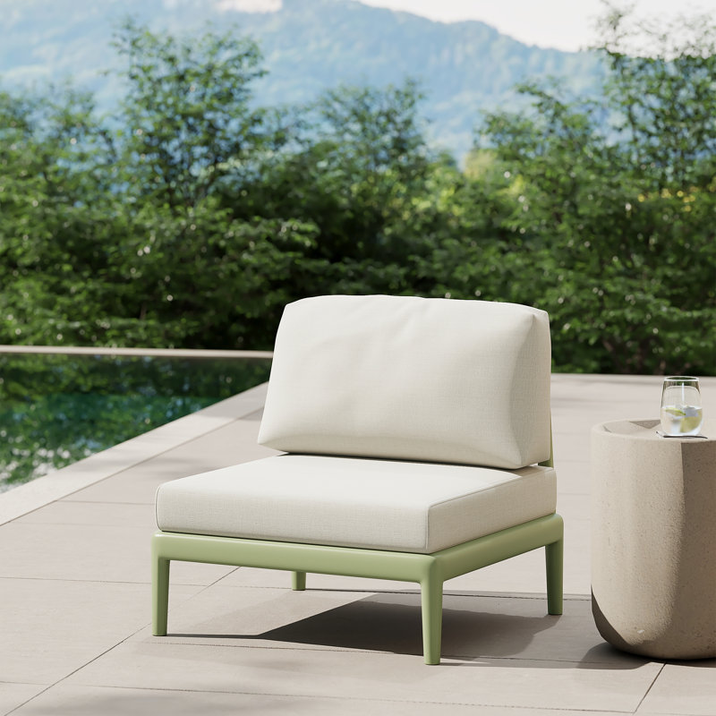 Patio Deep Seating Armless Chair With Cushions