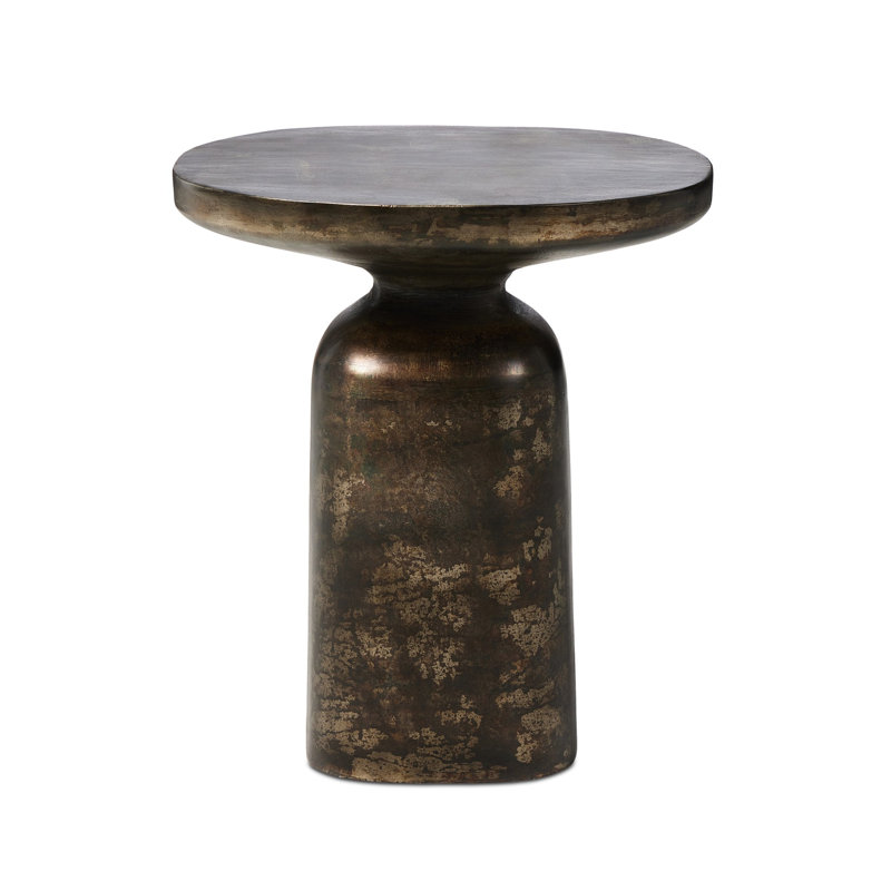 ODESSA End Table, Distressed Bronze