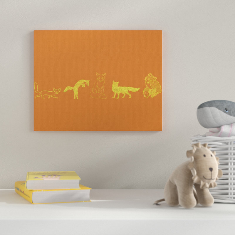 « fox », impression encadrée, H 24 po x l 30 po, Toile tendue