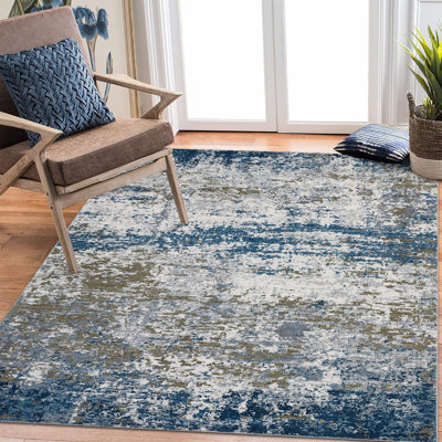 Abstract Style Area Rugs for Living Room Foldable Soft Distressed Rug Washable Rugs for Living Room Bedrooms Playroom Office Kitchen Mordern Non-Slip Rug