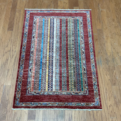 Tapis en laine Khorjeen Kazak fabriqué à la main