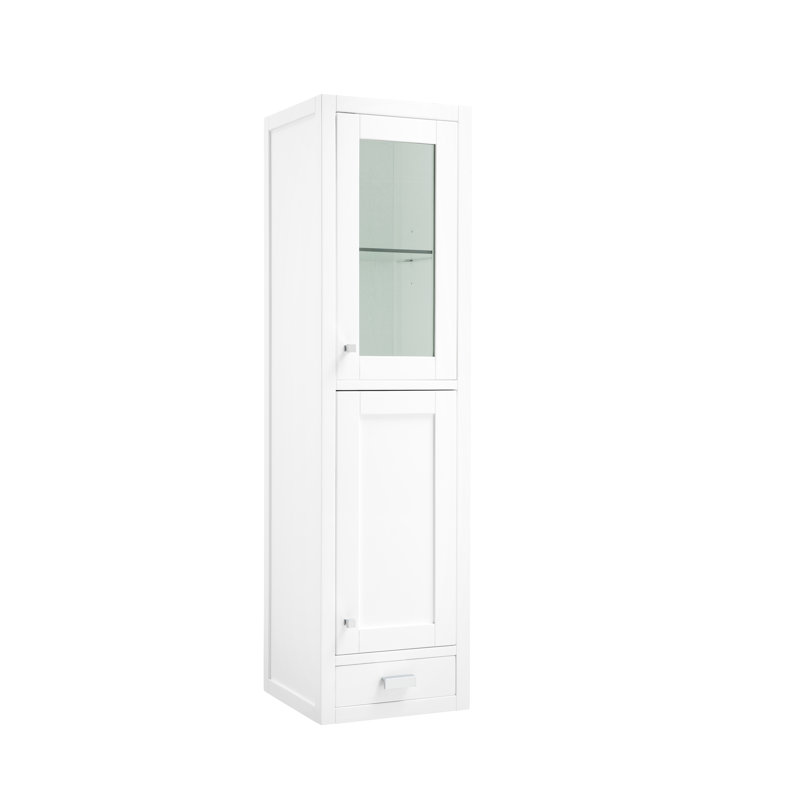 Addison 56" H Linen Cabinet, Right Handed, Glossy White