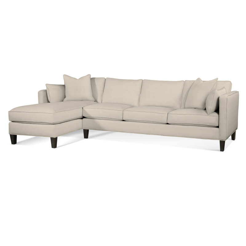 Lenox Chaise Sectional, Brown Geometric, 0456-33, Left Hand Facing, Java