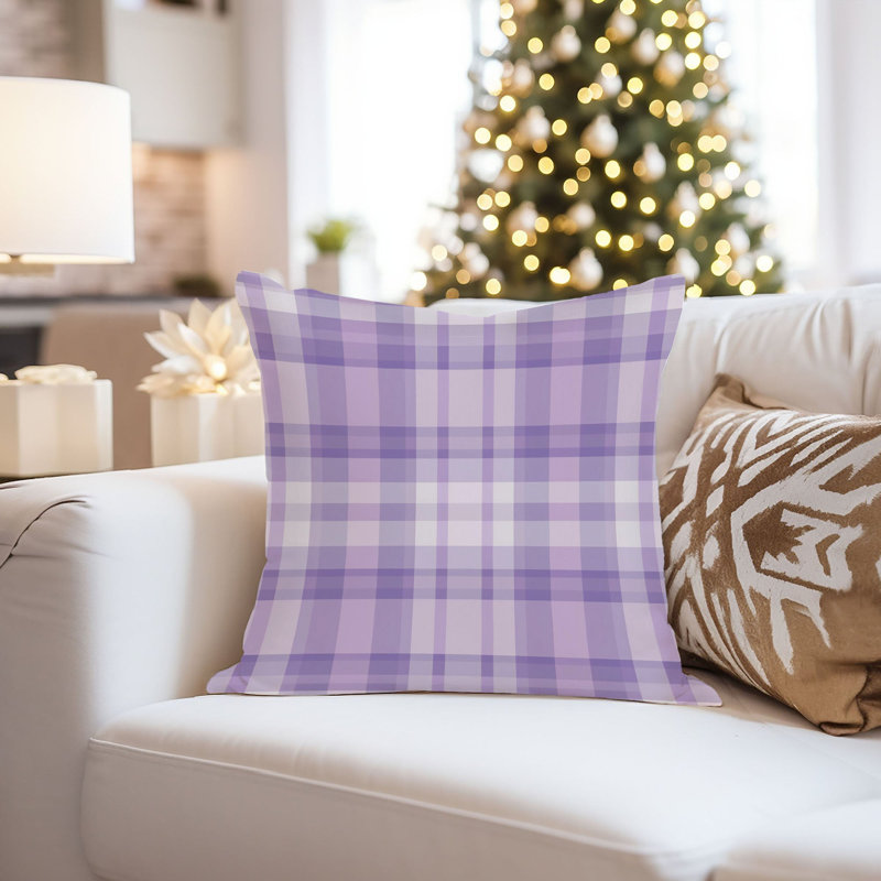 Purple Plaid Pattern XII Modern, 16"H x 16"W