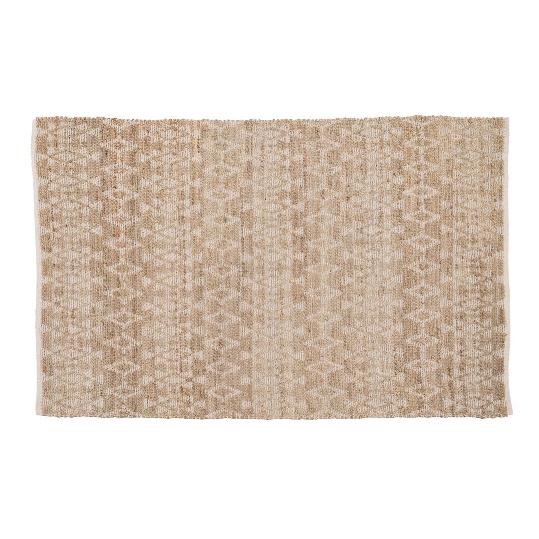 Handgefertigter Teppich Lorelle in Beige