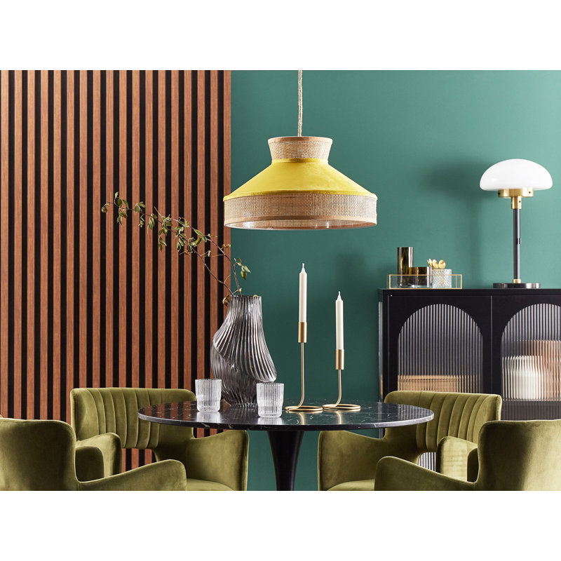 Wanetta 1 - Light Natural Cone Pendant, Yellow