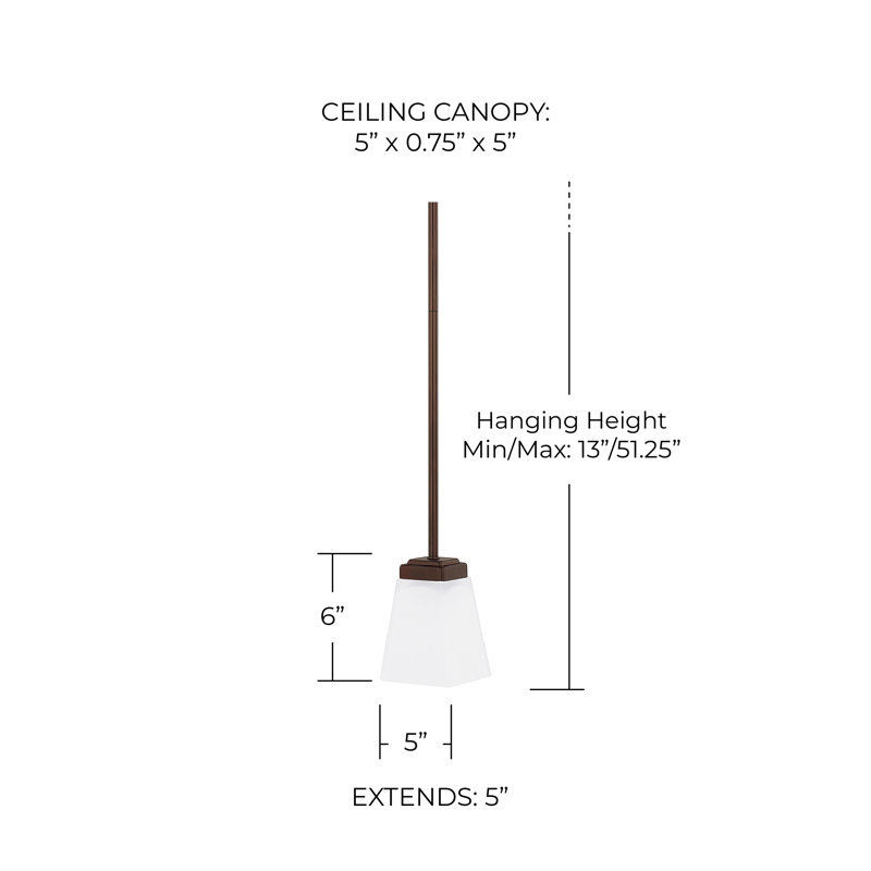 Baxley 1 - Light Single Pendant, Bronze