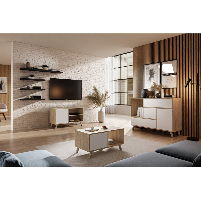 Marthasville Four Leg Coffee Table with Storage