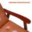 Ensemble de 2 fauteuils modernes Mid-Century capitonnés en cuir artificiel Havva