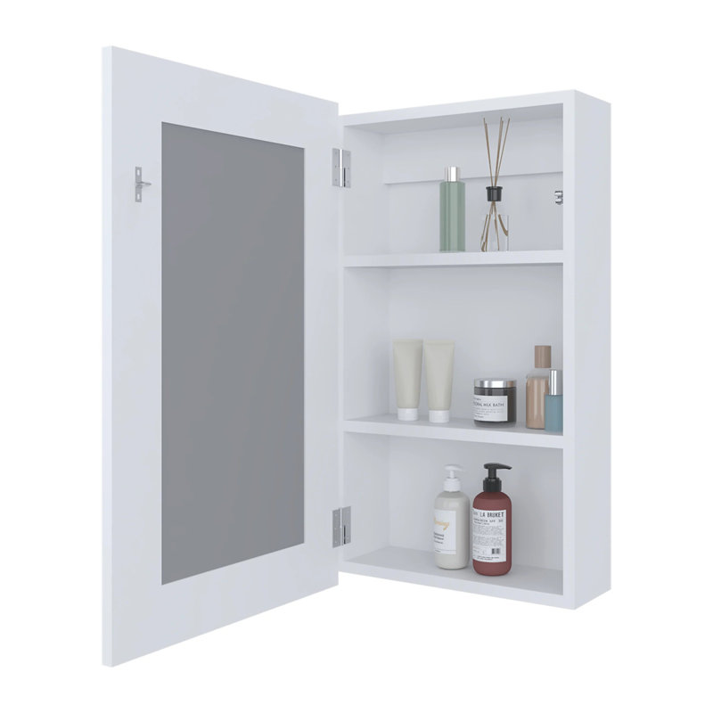 Pharmacie avec miroir inclus, Blanc