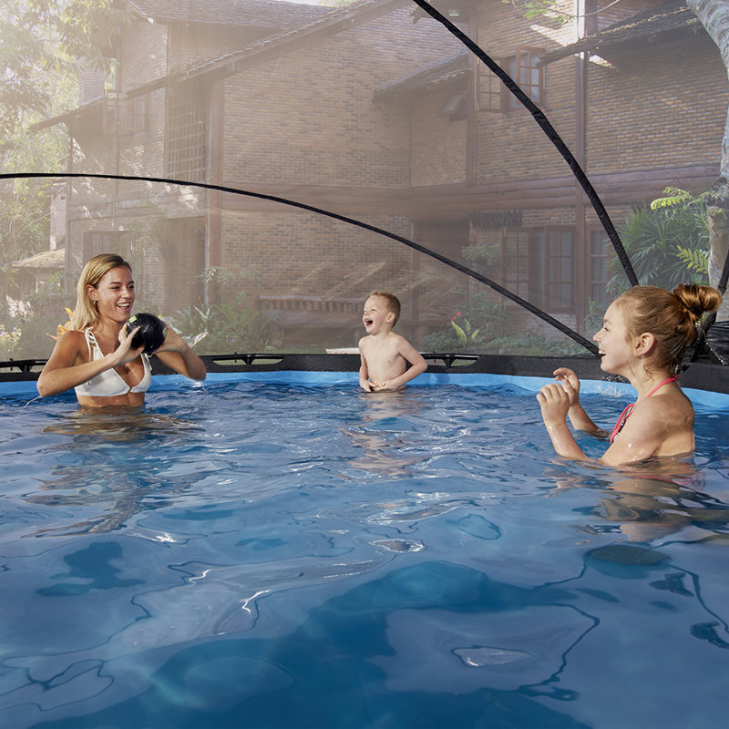 Steel Round Frame Set Pool H x W x L, 175" H x 320" W x 320" D