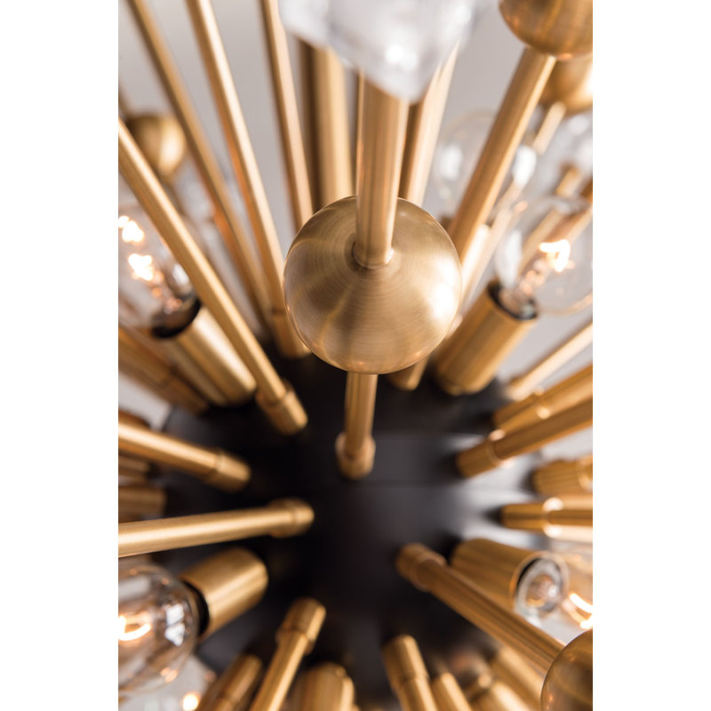 Sparta 18 - Light Chandelier, Aged Brass