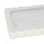Sagebrook Home 12X6" Scallop Edge Marble Candle Tray, White