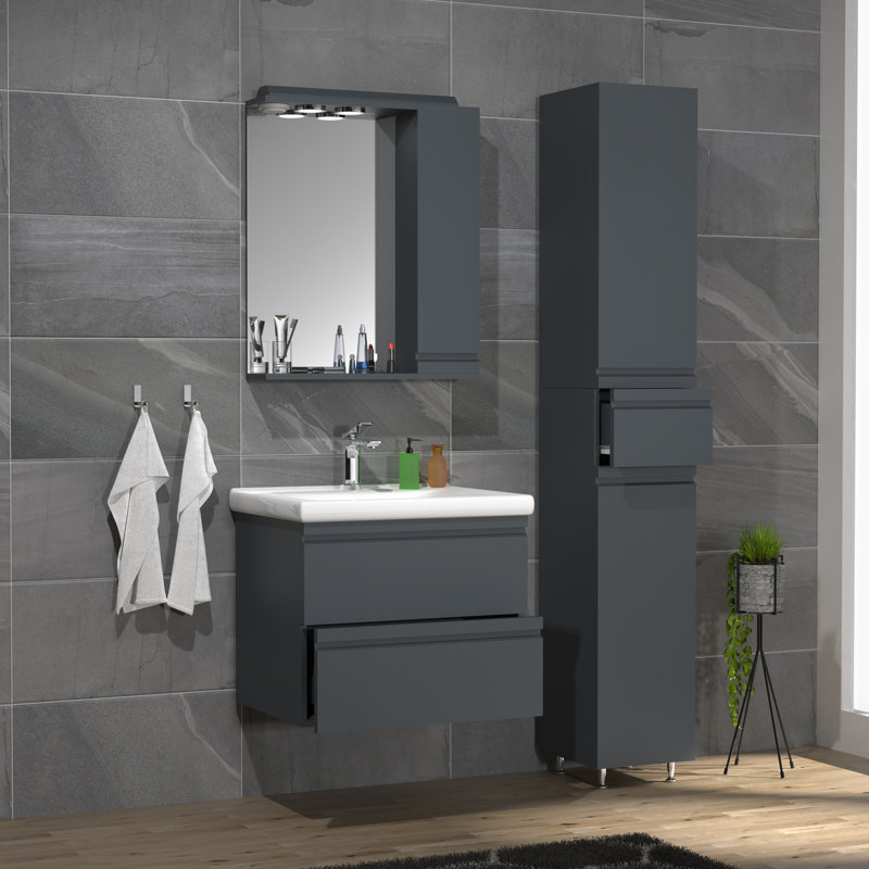 Nenah Bathroom Furniture Suite, Black