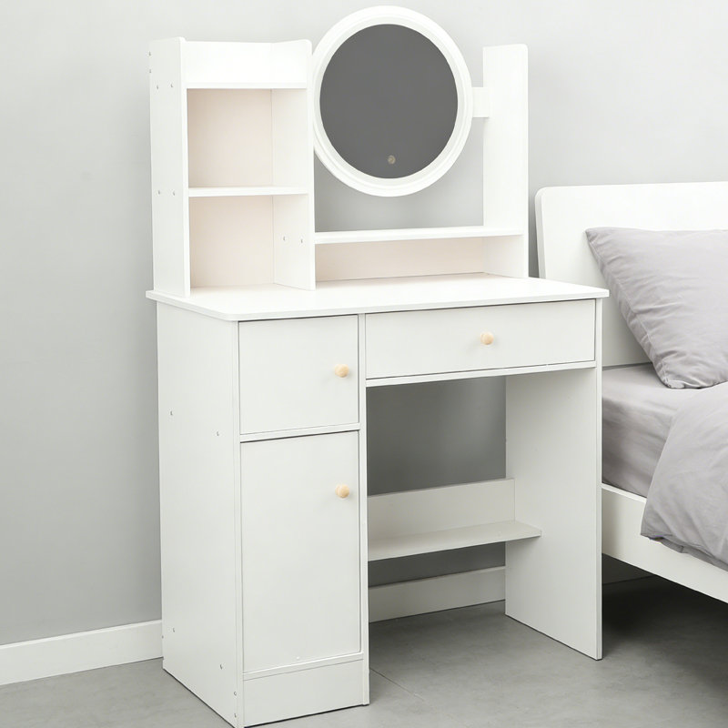 Vanity Dressing Makeup Table with Drawer, Makeup Vanity Table With Mirror, Makeup Table, Vanity Desk, Dresser Table For Bedroom, Checkroom