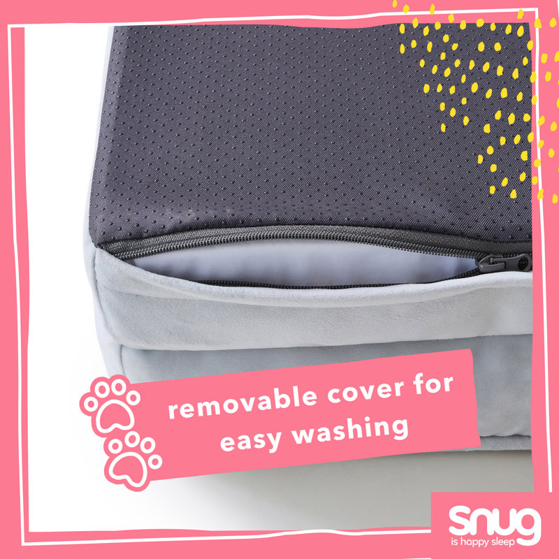 Snug Orthopaedic Pet Bed, Grey, Extra Large: 16.5cm H x 107cm W x 81cm D