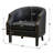 29 " Wide Tufted Faux Leather Small Barrel Bar Club Chair Set Of 2-2053043244