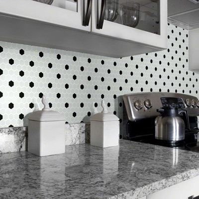 Sophisticated 0.7" x 0.7" Porcelain Mosaic Tile