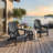 Outdoor HDPE Folding Adirondack Chair , Weather-Resistant Wood-Grain Lounge Chair-201428909