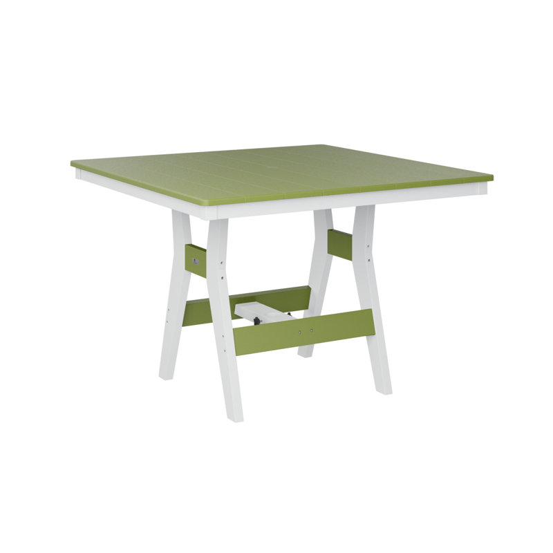 Berlin Gardens Harbor Square Bar Table, Kiwi Green, 35.5" H x 44" W x 44" D