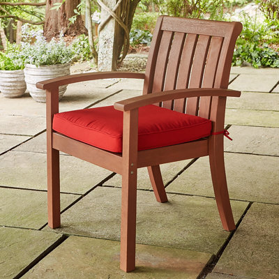 Chaise de patio empilable avec coussin Rossi