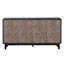 Buffet Mid-Century Buffet avec pieds en bois massif 60 po Armoire de rangement crédence avec 4 portes en losange à motif convexe et 2 tablettes console pour salon, etc.-422414454