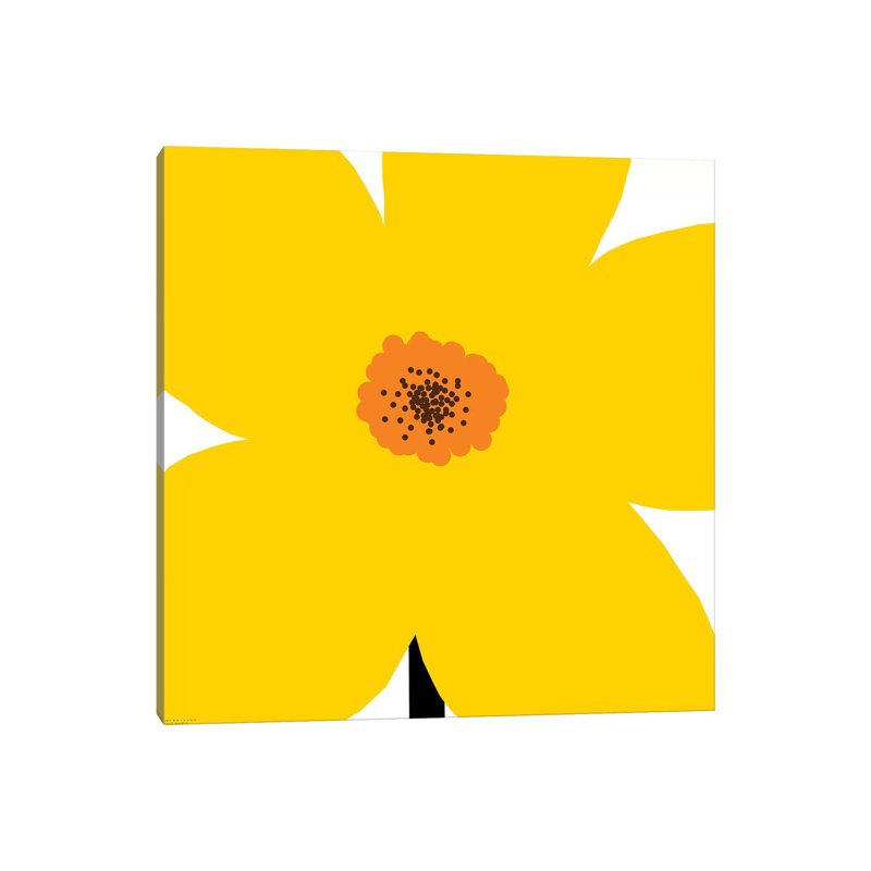 Yellow Flower by Art Mirano - Wrapped Canvas Print, 30.48cm H x 30.48cm W x 1.91cm D