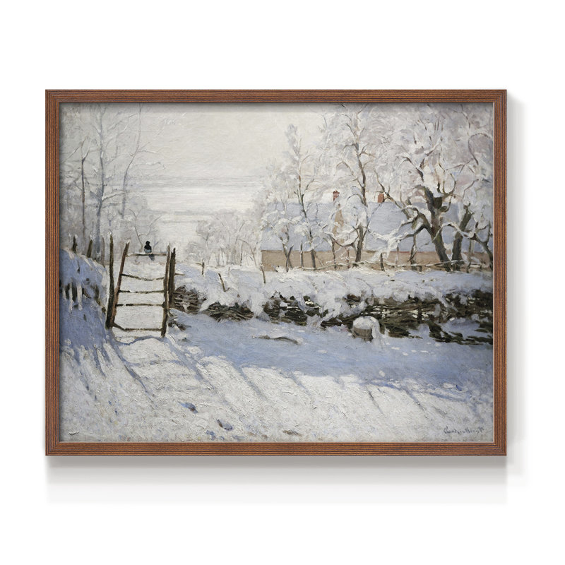 Paysages rétro-CCxxx - reproduction encadrée - réversible, H 8 po x l 10 po, Noyer