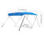3 Bow Boat Bimini Top, 600D Polyester Canopy with Aluminum Alloy Frame, Waterproof & Sun Shade Boat Awning Canopy with Storage Bag, 2 Support Poles, 4 Straps, 72"Lx(73"-78")Wx46"H, Pacific Blue-127120689-127120690