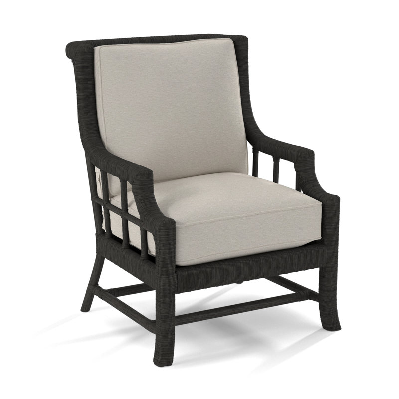 Lafayette Armchair, Havana, White Performance Fabric; 0851-94