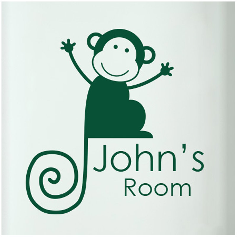Animals Wall Decal, Dark Green