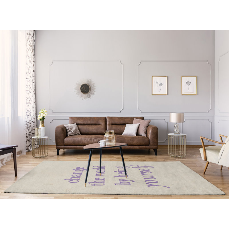 Tapis à la main the world quoted change the world, Rectangle 5 pi x 7 pi