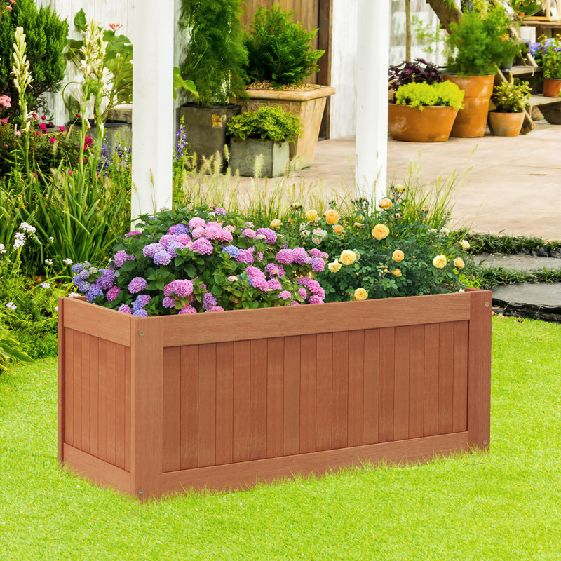 Jardinière en bois franc 2 pièces Arlmont & Co. avec siège 2-en-1
