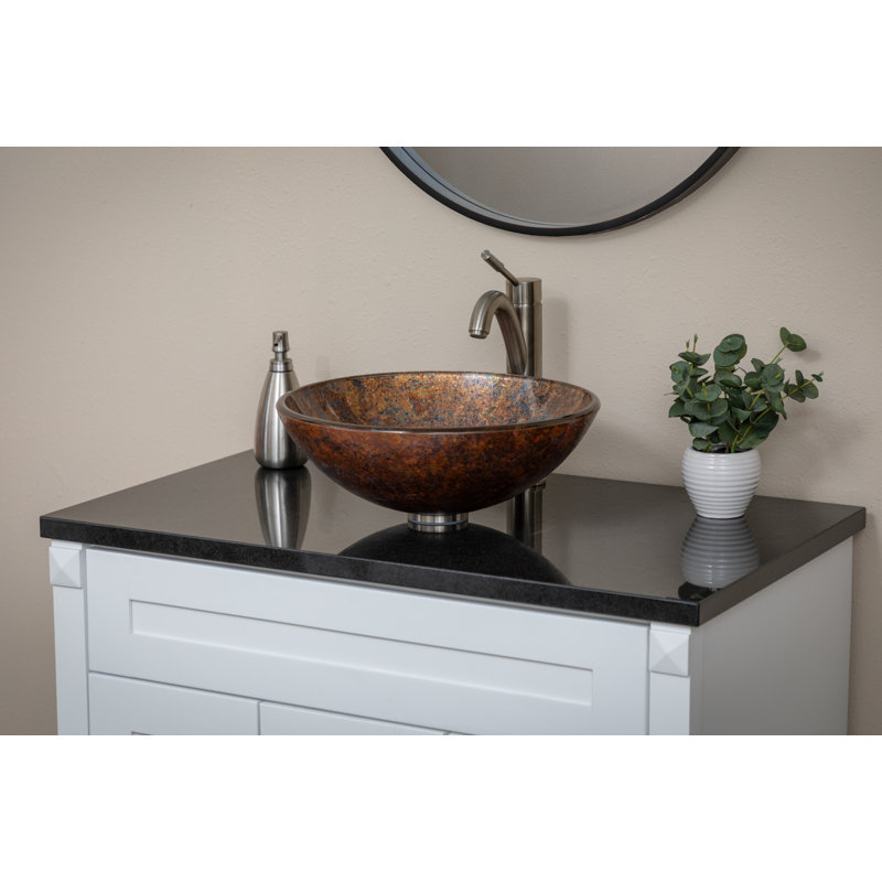 Eden Bath 16.5 " Glass Circular Bathroom Sink
