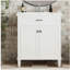 Meuble-lavabo de 30 po avec lavabo en céramique, portes à fermeture en douceur et tablettes réglables-1027361601