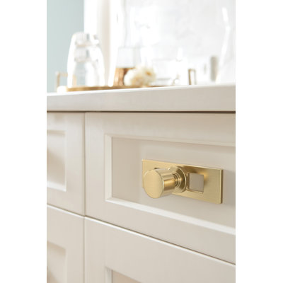 Medora 3-11/16 inch (94mm) Length Rectangle Cabinet Knob Backplate