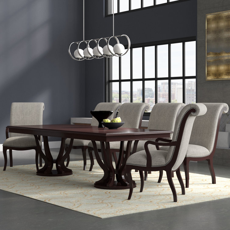 Dows 6 - Person Extendable Four Leg Dining Set