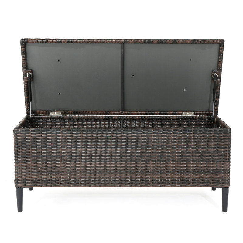 Poolside Chest - Store Beach & Cutlery Patio Storage Fit Accessories Serving Items, Brown