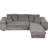L-Shape Sectional With Sleeper, 2 Stools, Storage, Square Foot Style, Charcoal 104.5" Reversible Couch Storage Chaise & Chairs, Living Room-1401896784