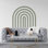 Arc-en-ciel arc plein, autocollant mural Boho, autocollant d'arche de lit, adhésif mural Hedboard, autocollant mural arche, décoration murale Boho moderne Mid-Century 157LU