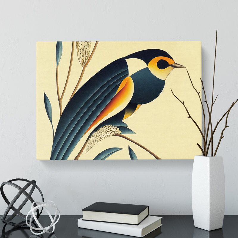 Extravagant Swallow Bird Abstract - Wrapped Canvas Print, 35cm H x 50cm W x 3cm D