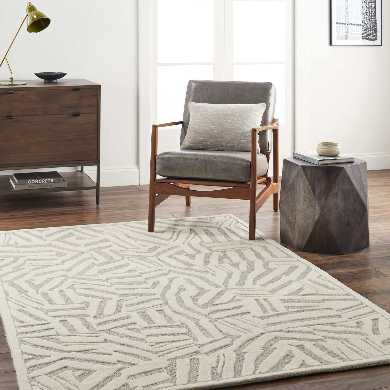Talullah Hand Tufted Wool Rug, Rectangle 5' x 7'6"