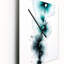 Rhapsody In Heartbeat Turquoise Ink Cloud - Peinture abstraite horloges murales-99637181