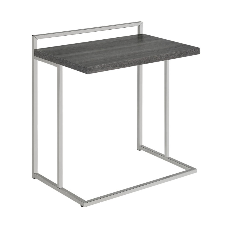 Table de bout Chandlar C Table, Nickel, Gris patiné