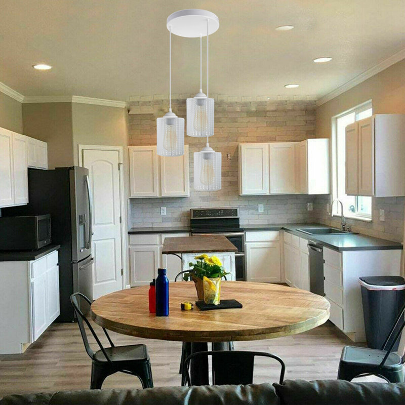 Crucita 3 - Light White Cluster Pendant