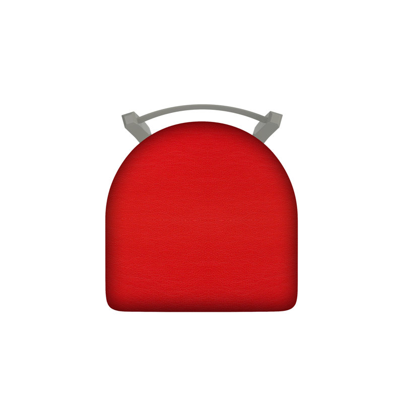 821 Catalina Low Back Swivel Bar Stool, Anodized Nickel, Canter Red, Counter Stool (25" Seat Height)