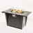 Outdoor Propane Fire Pit Table with Glass Beads,Glass Wind Guard